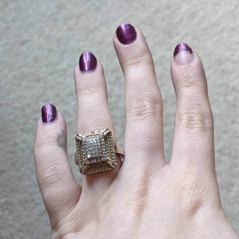 925 Silver Diamond Ring - Picture 5 of 5